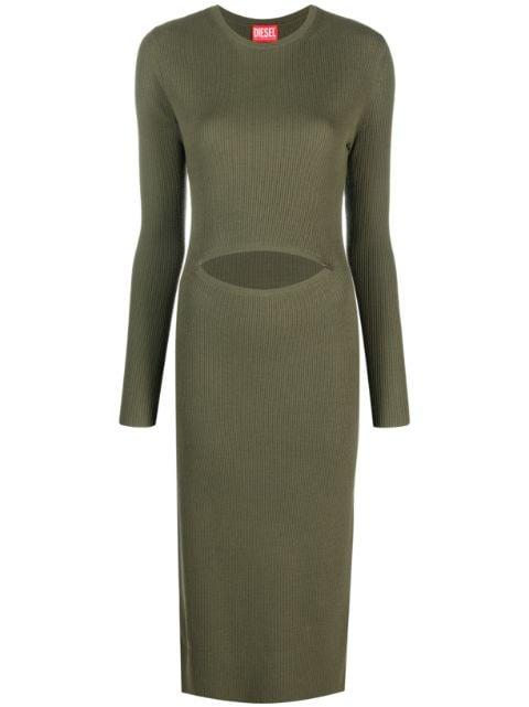 cut-out wool-blend dress by DIESEL