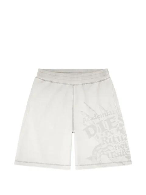 dévoré-print track shorts by DIESEL