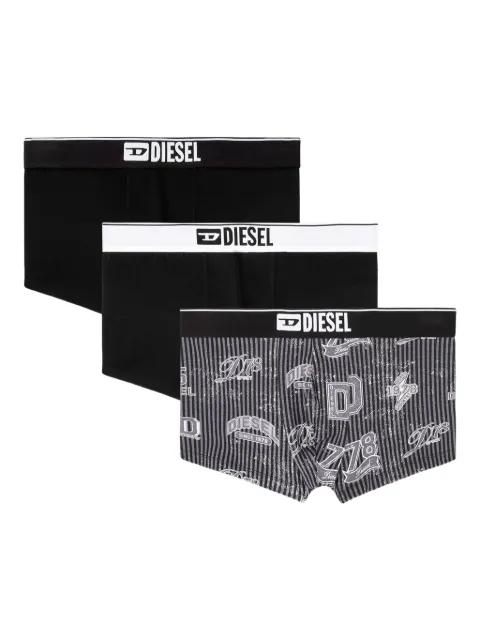 damien-d logo-waistband printed boxers by DIESEL