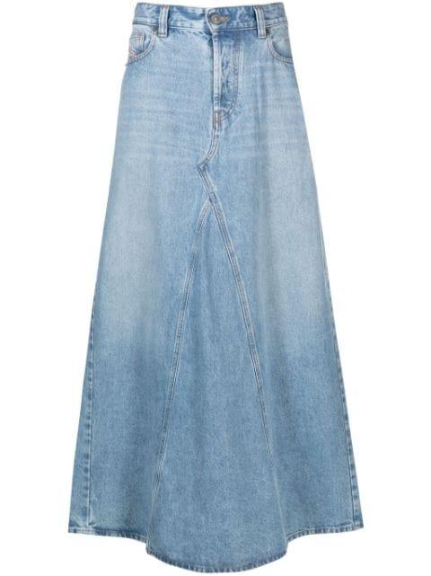 denim maxi skirt by DIESEL