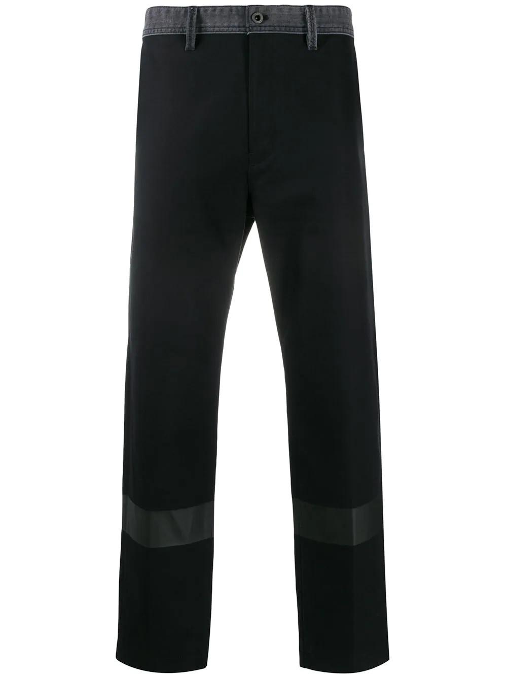 denim waistband straight-leg chinos by DIESEL