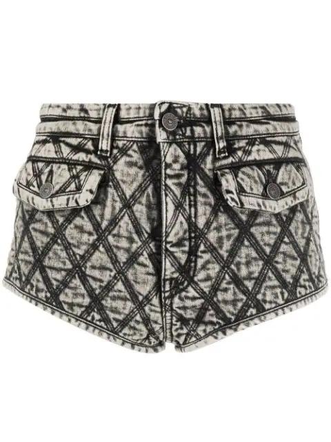diamond-quilted hot-pants by DIESEL