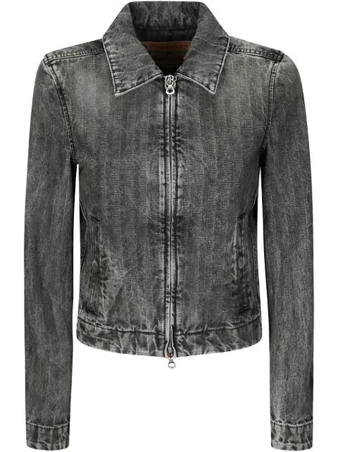 distressed denim jacket by DIESEL