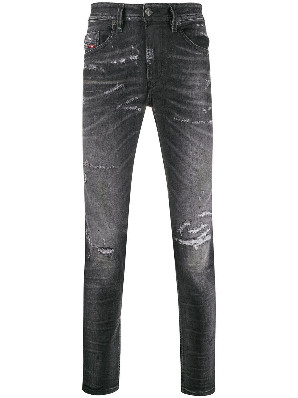 distressed slim-fit jeans by DIESEL