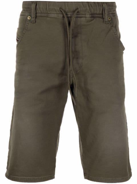 drawstring-waist denim shorts by DIESEL