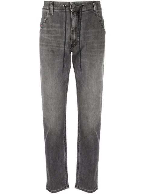 drawstring-waist tapered jeans by DIESEL