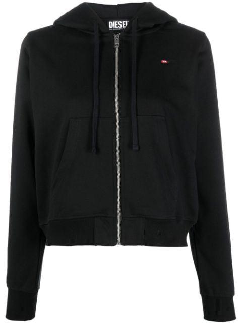 drawstring zipped hoodie by DIESEL