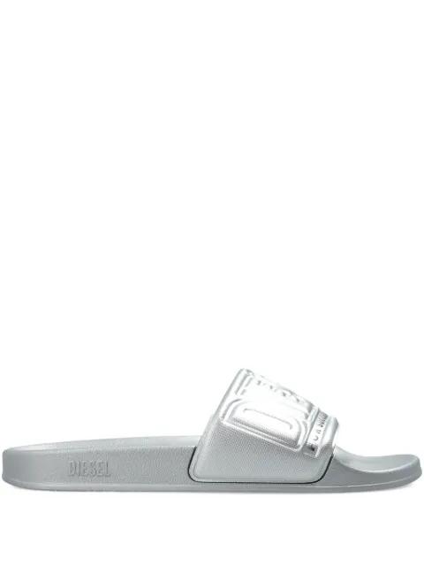 embossed logo slide by DIESEL