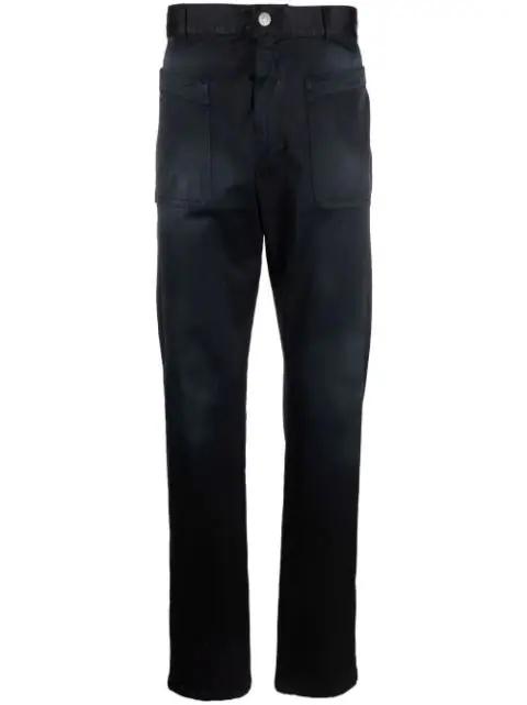 embroidered-logo slim-cut trousers by DIESEL