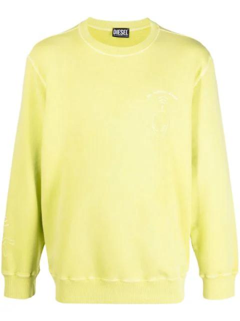 embroidered motif jumper by DIESEL