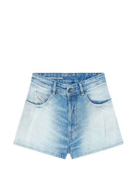 faded denim shorts by DIESEL