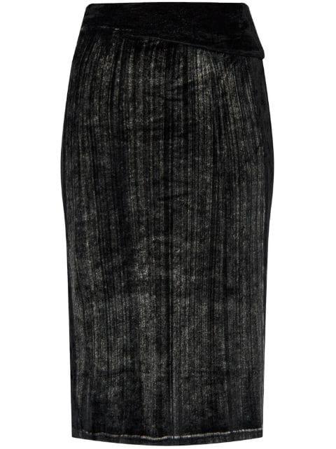 faded-effect pencil skirt by DIESEL