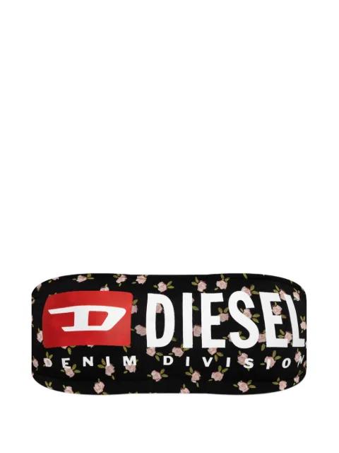 floral-print logo-print bra by DIESEL
