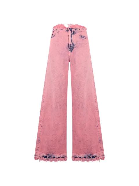 frayed-edge acid-wash jeans by DIESEL