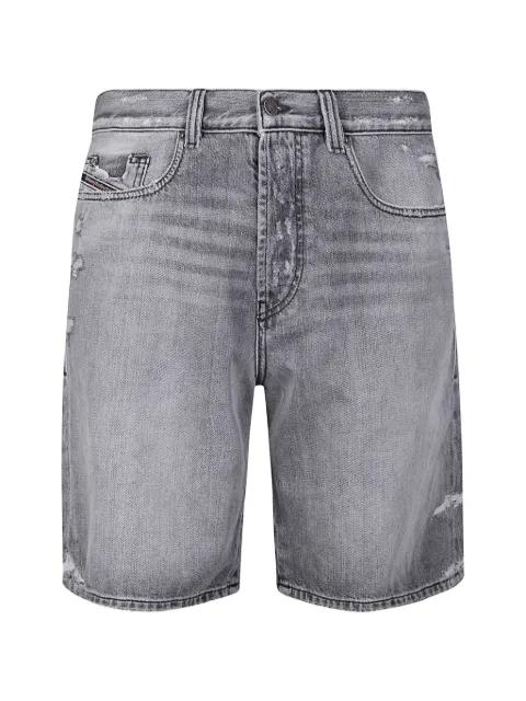 frayed-hem denim shorts by DIESEL