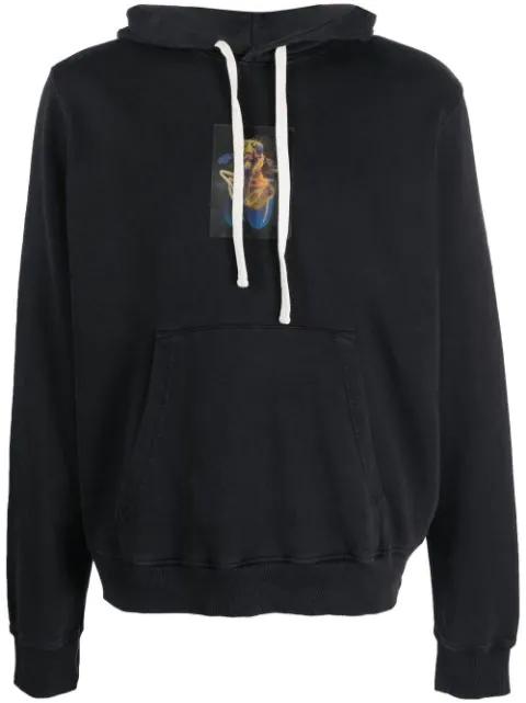 graphic-print cotton hoodie by DIESEL