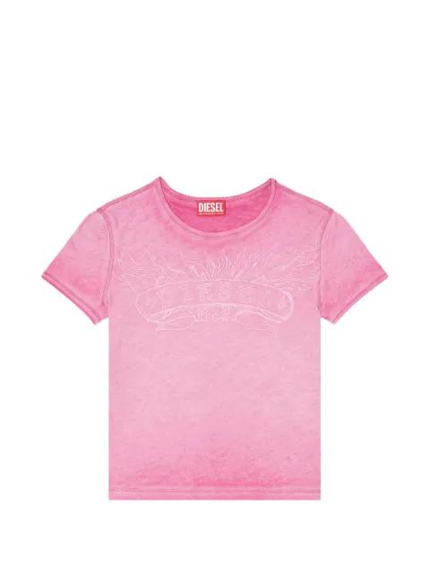 graphic-print pigment-dyed t-shirt by DIESEL