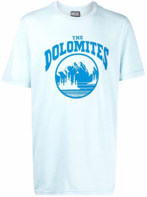 graphic-print short-sleeved T-shirt by DIESEL