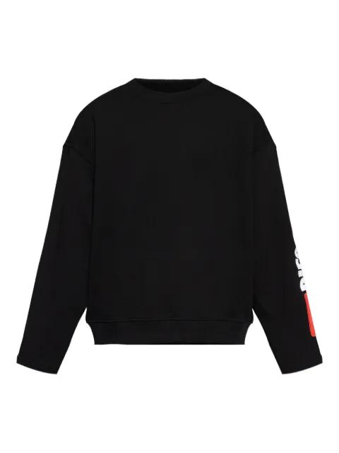 graphic-print sleeve sweatshirt by DIESEL