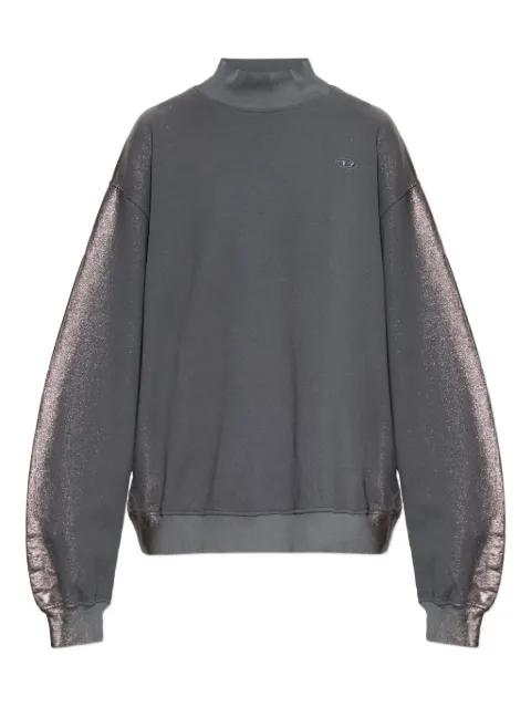 high-neck shimmering-sleeves sweater by DIESEL