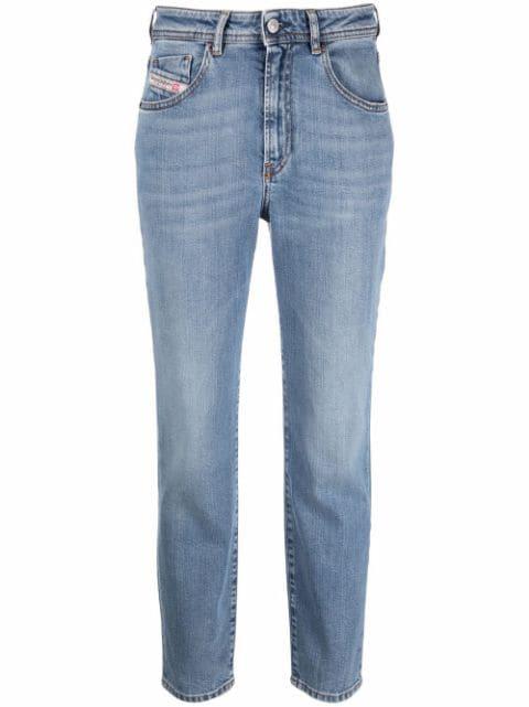 high-rise slim-cut jeans by DIESEL