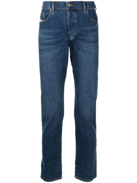 high-rise straight-leg jeans by DIESEL