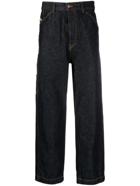 high-waist straight jeans by DIESEL