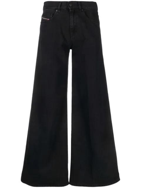 high-waist wide-leg jeans by DIESEL