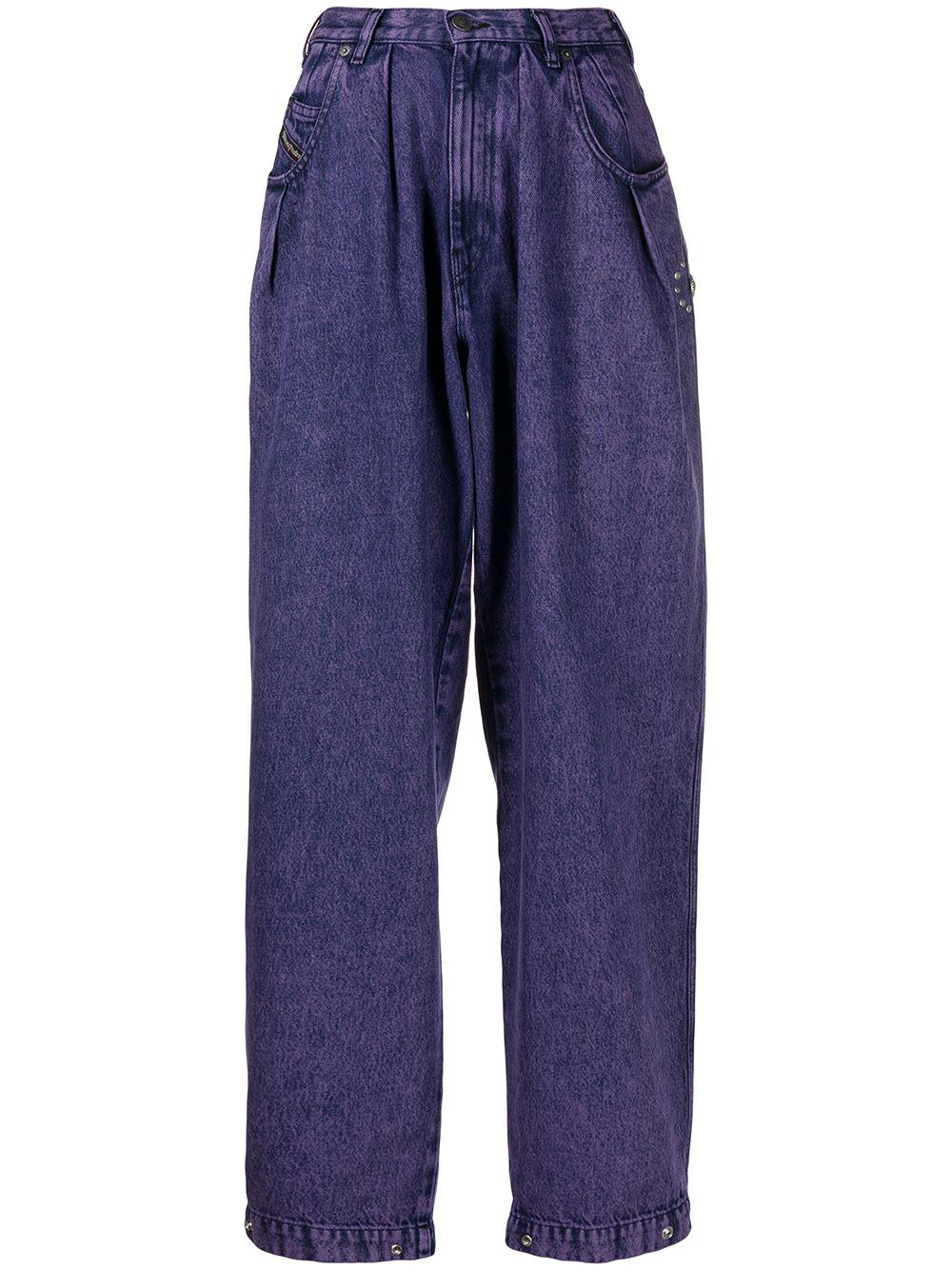 high-waisted indigo boyfriend jeans by DIESEL
