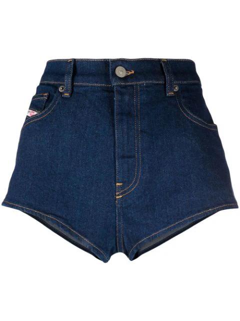 high waisted mini denim shorts by DIESEL