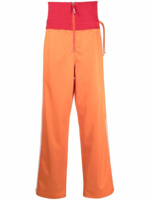 high-waisted straight-leg track pants by DIESEL