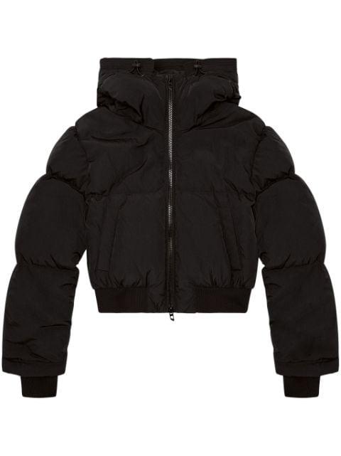 hoodied quilted jacket by DIESEL