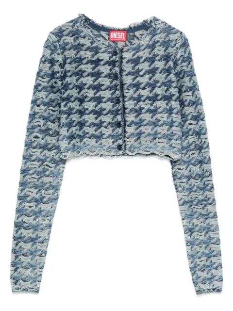 houndstooth-pattern cardigan by DIESEL
