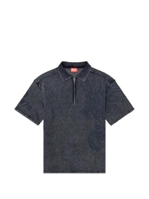 jacquard-knit cotton polo shirt by DIESEL