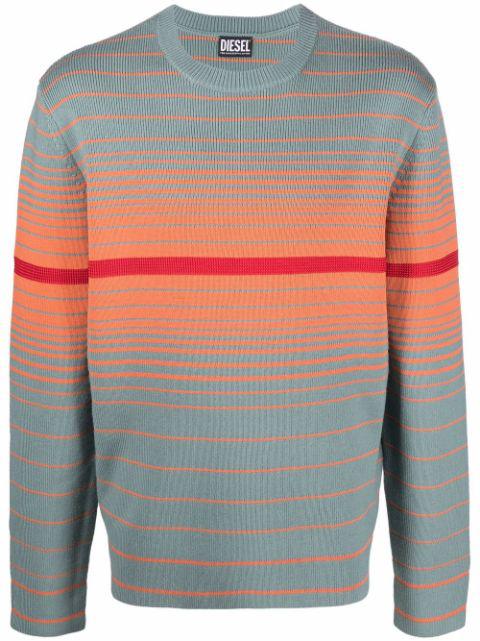 knitted striped jumper by DIESEL