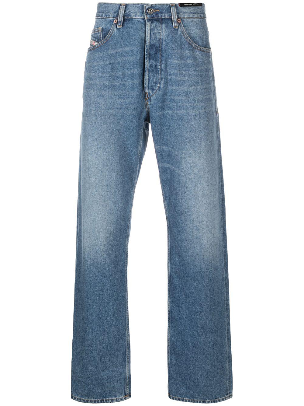 light wash wide-leg jeans by DIESEL