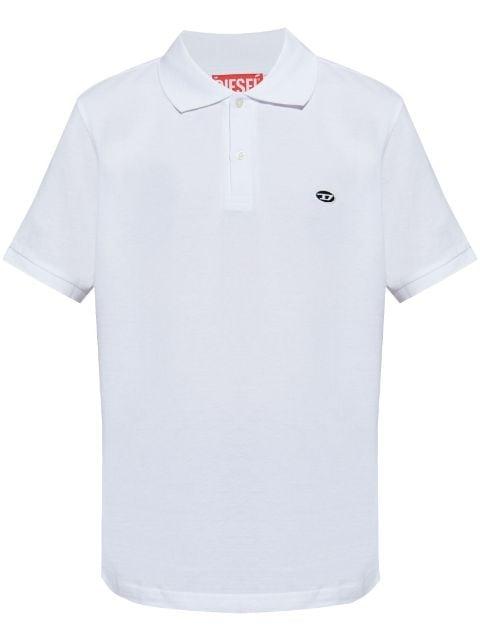 logo-appliqué cotton polo t-shirt by DIESEL
