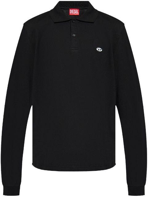 logo-appliqué long-sleeved polo shirt by DIESEL