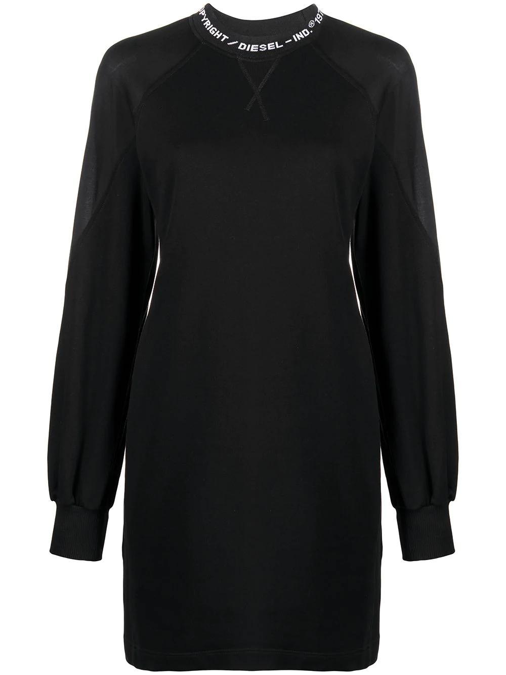 logo collar sweater dress by DIESEL