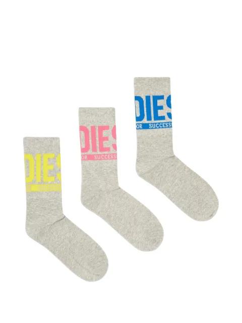 logo-detail cotton socks (pack of three) by DIESEL