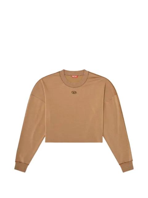 logo-detail cropped sweatshirt by DIESEL