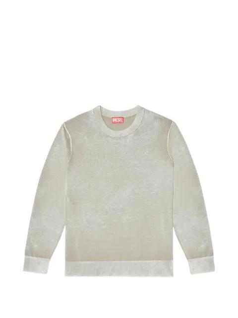 logo-embroidered cotton jumper by DIESEL