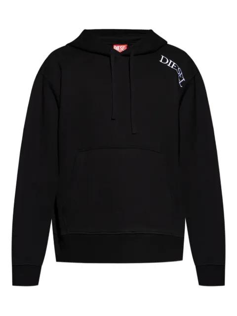 logo-embroidered hoodied sweatshirt by DIESEL