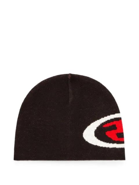logo-intarsia beanie by DIESEL