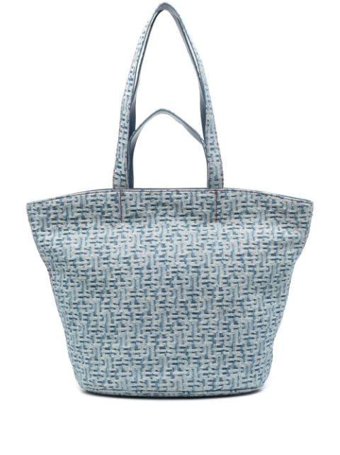 logo-jacquard tote bag by DIESEL