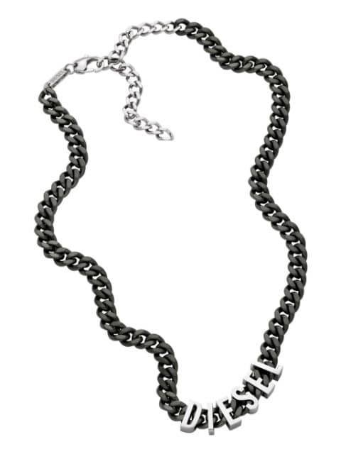 logo-lettering chain necklace by DIESEL