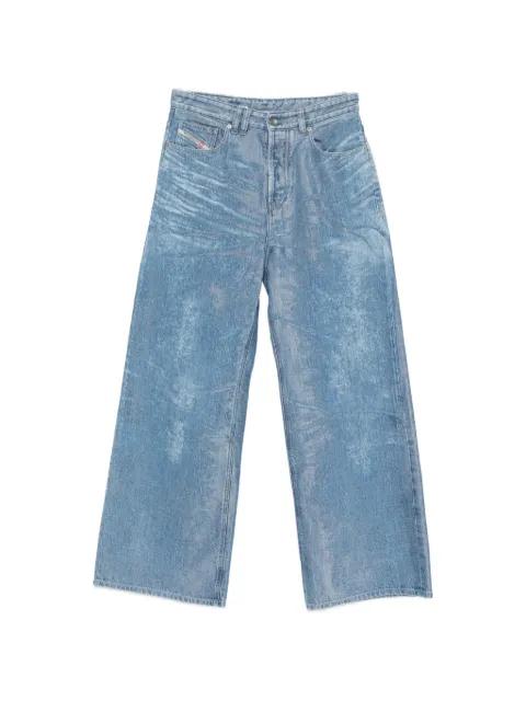 logo patch clear jeans by DIESEL
