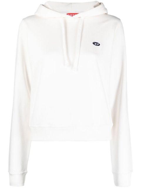 logo-patch drawstring hoodie by DIESEL