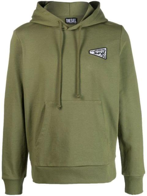 logo-patch hoodie by DIESEL