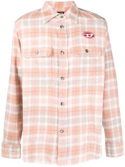 logo-patch patterned shirt by DIESEL